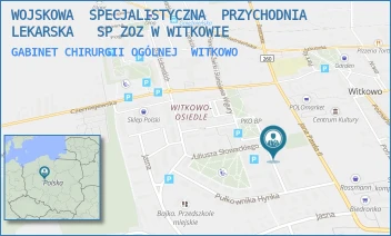GABINET CHIRURGII OGÓLNEJ - WOJSKOWA  SPECJALISTYCZNA  PRZYCHODNIA  LEKARSKA   SP ZOZ W WITKOWIE - ŻWIRKI I WIGURY 9,  WITKOWO