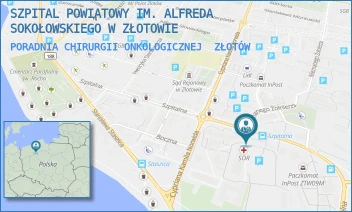 PORADNIA CHIRURGII ONKOLOGICZNEJ - SZPITAL POWIATOWY IM. ALFREDA SOKOŁOWSKIEGO W ZŁOTOWIE - SZPITALNA 28,  ZŁOTÓW