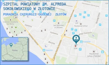 PORADNIA CHIRURGII OGÓLNEJ - SZPITAL POWIATOWY IM. ALFREDA SOKOŁOWSKIEGO W ZŁOTOWIE - SZPITALNA 28,  ZŁOTÓW