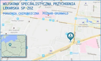 PORADNIA CHIRURGICZNA - WOJSKOWA SPECJALISTYCZNA PRZYCHODNIA LEKARSKA SP ZOZ - SZYLINGA ARNOLDA 1,  POZNAŃ-GRUNWALD