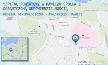 ODDZIAŁ GINEKOLOGICZNO - POŁOŻNICZY - SZPITAL POWIATOWY W RAWICZU SPÓŁKA Z OGRANICZONĄ ODPOWIEDZIALNOŚCIĄ - GEN. GROTA ROWECKIEGO 6,  RAWICZ
