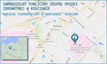 ODDZIAŁ CHIRURGICZNY W KOŚCIANIE - SAMODZIELNY PUBLICZNY ZESPÓŁ OPIEKI ZDROWOTNEJ W KOŚCIANIE - SZPITALNA 7,  KOŚCIAN