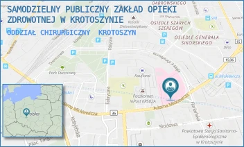 ODDZIAŁ CHIRURGICZNY - SAMODZIELNY PUBLICZNY ZAKŁAD OPIEKI ZDROWOTNEJ W KROTOSZYNIE - MICKIEWICZA 21,  KROTOSZYN