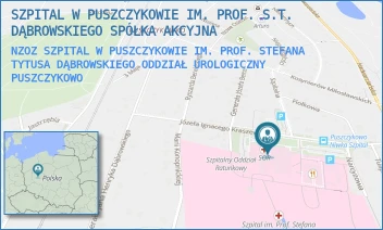 NZOZ SZPITAL W PUSZCZYKOWIE IM. PROF. STEFANA TYTUSA DĄBROWSKIEGO ODDZIAŁ UROLOGICZNY - SZPITAL W PUSZCZYKOWIE IM. PROF. S.T. DĄBROWSKIEGO SPÓŁKA AKCYJNA - KRASZEWSKIEGO 11,  PUSZCZYKOWO