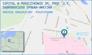 ODDZIAŁ UROLOGICZNY - SZPITAL W PUSZCZYKOWIE IM. PROF. S.T. DĄBROWSKIEGO SPÓŁKA AKCYJNA - KRASZEWSKIEGO 11,  PUSZCZYKOWO