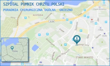 PORADNIA CHIRURGICZNA OGÓLNA - SZPITAL POMNIK CHRZTU POLSKI - ŚW. JANA 9,  GNIEZNO