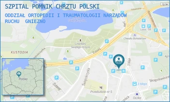 ODDZIAŁ ORTOPEDII I TRAUMATOLOGII NARZĄDÓW RUCHU - SZPITAL POMNIK CHRZTU POLSKI - 3 MAJA 37/39,  GNIEZNO