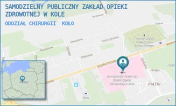 ODDZIAŁ CHIRURGII - SAMODZIELNY PUBLICZNY ZAKŁAD OPIEKI ZDROWOTNEJ W KOLE - PONIATOWSKIEGO 25,  KOŁO