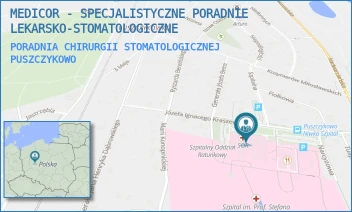 PORADNIA CHIRURGII STOMATOLOGICZNEJ - MEDICOR - SPECJALISTYCZNE PORADNIE LEKARSKO-STOMATOLOGICZNE - KRASZEWSKIEGO 11,  PUSZCZYKOWO