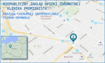 ODDZIAŁ CHIRURGII ORTOPEDYCZNEJ - NIEPUBLICZNY ZAKŁAD OPIEKI ZDROWOTNEJ ''KLINIKA PROMIENISTA'' - PROMIENISTA 98,  POZNAŃ-GRUNWALD