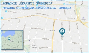 PORADNIA CHIRURGICZNA-KONSULTACYJNA - PORADNIE LEKARSKIE SUNMEDICA - WILKOŃSKICH 16,  SWARZĘDZ
