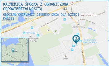 ODDZIAŁ CHIRURGII JEDNEGO DNIA DLA DZIECI - KALMEDICA SPÓŁKA Z OGRANICZONĄ ODPOWIEDZIALNOŚCIĄ - CZĘSTOCHOWSKA 71-75,  KALISZ
