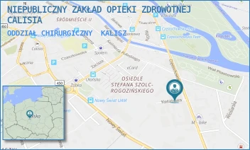 ODDZIAŁ CHIRURGICZNY - NIEPUBLICZNY ZAKŁAD OPIEKI ZDROWOTNEJ CALISIA - KWIATOWA 1,  KALISZ