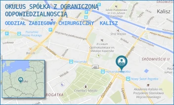 ODDZIAŁ ZABIEGOWY CHIRURGICZNY - OKULUS SPÓŁKA Z OGRANICZONĄ ODPOWIEDZIALNOSCIĄ - ŚRODMIEJSKA 34,  KALISZ