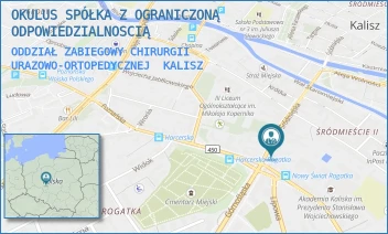 ODDZIAŁ ZABIEGOWY CHIRURGII URAZOWO-ORTOPEDYCZNEJ - OKULUS SPÓŁKA Z OGRANICZONĄ ODPOWIEDZIALNOSCIĄ - ŚRODMIEJSKA 34,  KALISZ