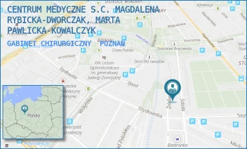 GABINET CHIRURGICZNY - CENTRUM MEDYCZNE S.C. MAGDALENA RYBICKA-DWORCZAK, MARTA PAWLICKA-KOWALCZYK - SOKOŁA 38,  POZNAŃ