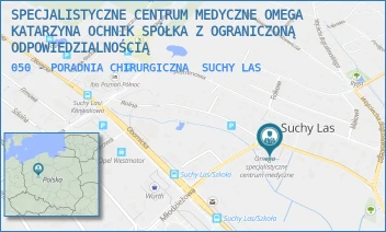 050 - PORADNIA CHIRURGICZNA - SPECJALISTYCZNE CENTRUM MEDYCZNE OMEGA KATARZYNA OCHNIK SPÓŁKA Z OGRANICZONĄ ODPOWIEDZIALNOŚCIĄ - ROLNA 17,  SUCHY LAS