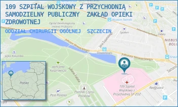 ODDZIAŁ CHIRURGII OGÓLNEJ - 109 SZPITAL WOJSKOWY Z PRZYCHODNIĄ SAMODZIELNY PUBLICZNY  ZAKŁAD OPIEKI ZDROWOTNEJ - PIOTRA SKARGI 9-11,  SZCZECIN