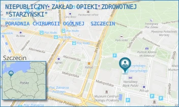 PORADNIA CHIRURGII OGÓLNEJ - NIEPUBLICZNY ZAKŁAD OPIEKI ZDROWOTNEJ "STARZYŃSKI" - STARZYŃSKIEGO 2,  SZCZECIN