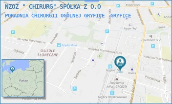 PORADNIA CHIRURGII OGÓLNEJ GRYFICE - NZOZ " CHIRURG" SPÓŁKA Z O.O - DWORCOWA 21,  GRYFICE