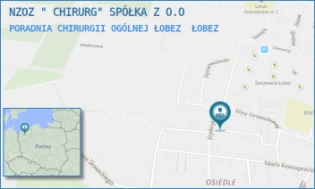 PORADNIA CHIRURGII OGÓLNEJ ŁOBEZ - NZOZ " CHIRURG" SPÓŁKA Z O.O - ELIZY ORZESZKOWEJ 5/5A,  ŁOBEZ