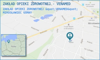 ZAKŁAD OPIEKI ZDROWOTNEJ "VENAMED" - ZAKŁAD OPIEKI ZDROWOTNEJ - VENAMED - POLNA 23, MIROSŁAWIEC GÓRNY