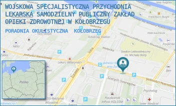 PORADNIA OKULISTYCZNA - WOJSKOWA SPECJALISTYCZNA PRZYCHODNIA LEKARSKA SAMODZIELNY PUBLICZNY ZAKŁAD OPIEKI ZDROWOTNEJ W KOŁOBRZEGU - JEDNOŚCI NARODOWEJ 86/88,  KOŁOBRZEG