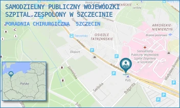 PORADNIA CHIRURGICZNA - SAMODZIELNY PUBLICZNY WOJEWÓDZKI SZPITAL ZESPOLONY W SZCZECINIE - ARKOŃSKA 4,  SZCZECIN