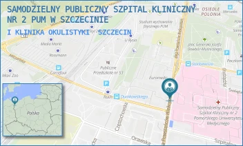 I KLINIKA OKULISTYKI - UNIWERSYTECKI SZPITAL KLINICZNY NR 2 PUM W SZCZECINIE - POWSTAŃCÓW WLKP. 72,  SZCZECIN