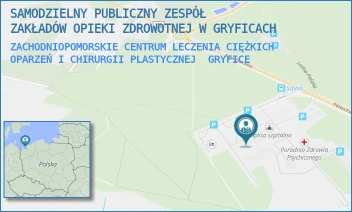 ZACHODNIOPOMORSKIE CENTRUM LECZENIA CIĘŻKICH OPARZEŃ I CHIRURGII PLASTYCZNEJ - SAMODZIELNY PUBLICZNY ZESPÓŁ ZAKŁADÓW OPIEKI ZDROWOTNEJ W GRYFICACH - NIECHORSKA 27,  GRYFICE