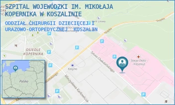 ODDZIAŁ CHIRURGII DZIECIĘCEJ I URAZOWO-ORTOPEDYCZNEJ - SZPITAL WOJEWÓDZKI IM. MIKOŁAJA KOPERNIKA W KOSZALINIE - CHAŁUBIŃSKIEGO 7,  KOSZALIN