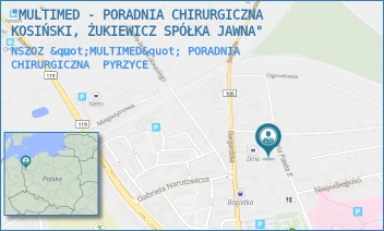 NSZOZ "MULTIMED" PORADNIA CHIRURGICZNA - "MULTIMED - PORADNIA CHIRURGICZNA KOSIŃSKI, ŻUKIEWICZ SPÓŁKA JAWNA" - JANA PAWŁA II 13,  PYRZYCE