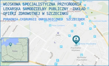 PORADNIA CHIRURGII ONKOLOGICZNEJ - WOJSKOWA SPECJALISTYCZNA PRZYCHODNIA LEKARSKA SAMODZIELNY PUBLICZNY  ZAKŁAD OPIEKI ZDROWOTNEJ W SZCZECINKU - POLNA 24,  SZCZECINEK