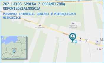 PORADNIA CHIRURGII OGÓLNEJ W MIERZĘCICACH - ZOZ LATOS SPÓŁKA Z OGRANICZONĄ ODPOWIEDZIALNOŚCIĄ - UL. WOLNOŚCI 137,  MIERZĘCICE