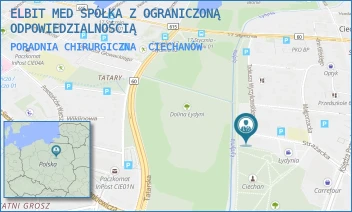 PORADNIA CHIRURGICZNA - ELBIT MED SPÓŁKA Z OGRANICZONĄ ODPOWIEDZIALNOŚCIĄ - STRAŻACKA 7,  CIECHANÓW