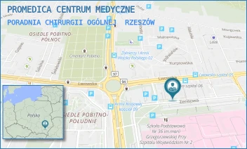PORADNIA CHIRURGII OGÓLNEJ - PROMEDICA CENTRUM MEDYCZNE - UL. ZENITOWA 5,  RZESZÓW