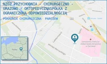 PORADNIA CHIRURGICZNA - NZOZ PRZYCHODNIA - CHIRURGICZNO - URAZOWO - ORTOPEDYCZNA SPÓŁKA Z OGRANICZONĄ ODPOWIEDZIALNOŚCIĄ - SZPITALNA 2B,  PARCZEW