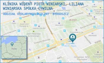 ODDZIAŁ OTOLARYNGOLOGICZNY - KLINIKA WIDENT PIOTR WINIARSKI, LILIANA WINIARSKA SPÓŁKA CYWILNA - SZUBIŃSKA 93-95,  BYDGOSZCZ